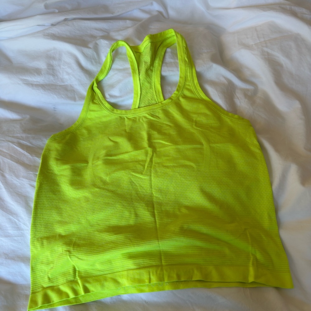 Lululemon Athletica Neon Yellow Tank Top